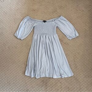 J. Crew Light Blue Off-Shoulder Dress